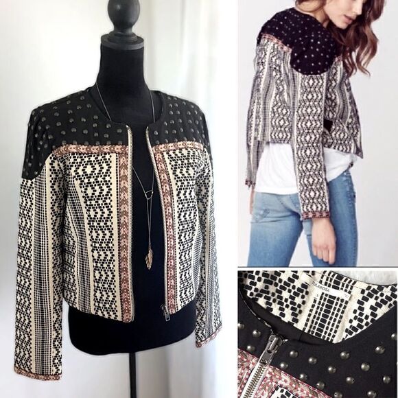 Anthropologie Tularosa Booker Studded Jacket Size S - Picture 1 of 16